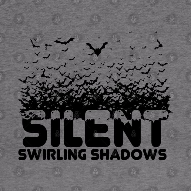 Bats Swarm Gift Halloween Silent SHadow Cool Art Bats by Mirak-store 